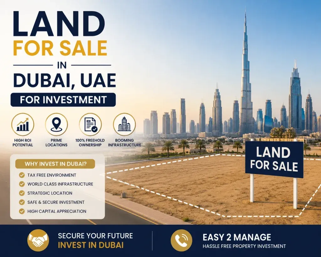 Land for Sale in Dubai UAE for Investment